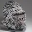 Edge Sculpture Gorilla Bust - White