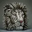 Edge Sculpture Lion Bust - White