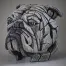 Edge Sculpture Bulldog Bust - White