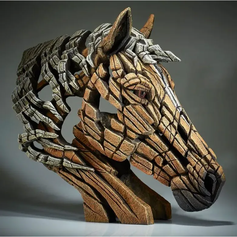 Edge Sculpture Horse Bust - Palomino