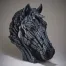 Edge Sculpture Horse Bust - Black