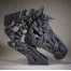 Edge Sculpture Horse Bust - Black