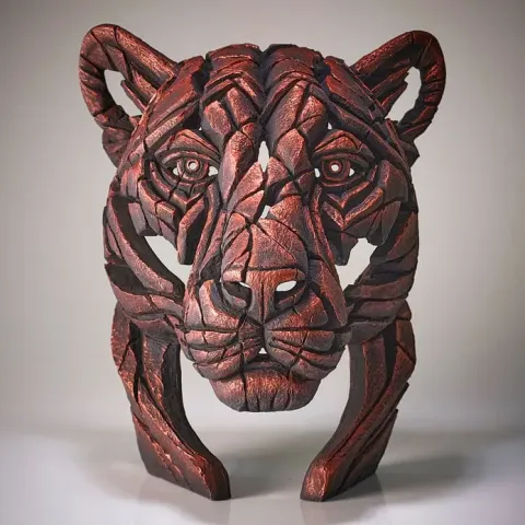 Panther Bust 'Jungle Flame' - Bronze - Limited Edition 100