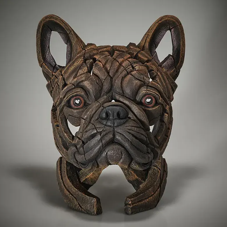 Edge Sculpture French Bulldog Bust (Brindle)