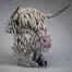 Edge Sculpture White Highland Cow Bust