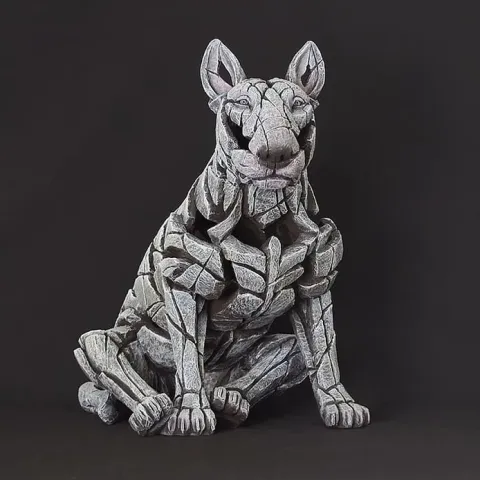 Edge Sculpture Bull Terrier - White