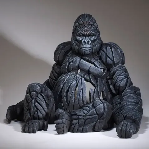 Edge Sculpture Sitting Gorilla
