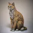 Edge Sculpture Sitting Cat - Ginger