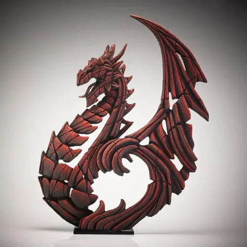 Edge Sculpture Heraldic Dragon - Red