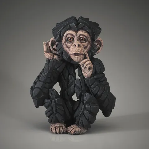 Edge Sculpture Baby Chimpanzee "Hear no Evil"