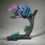 Edge Sculpture Chameleon (Rainbow Pink) Figure