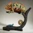 Edge Sculpture Chameleon (Orange) Figure