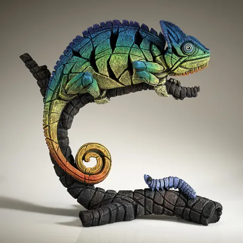 Edge Sculpture Chameleon (Rainbow Blue) Figure