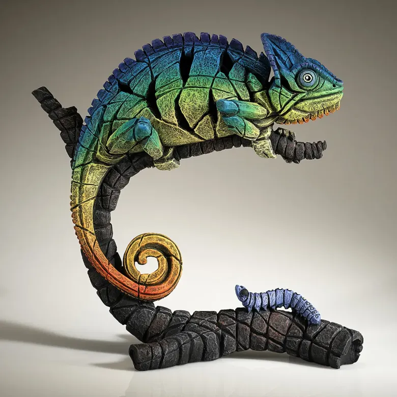 Edge Sculpture Chameleon (Rainbow Blue) Figure