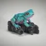 Edge Sculpture African Frog (Aqua / Pink) Figure