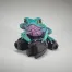 Edge Sculpture African Frog (Aqua / Pink) Figure