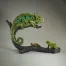 Edge Sculpture African Frog (Rainbow Green) Figure