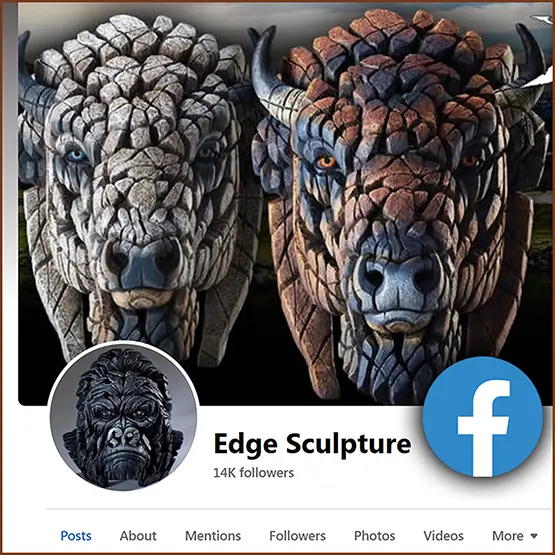Example picture showing the Edge Sculpture Facebook page