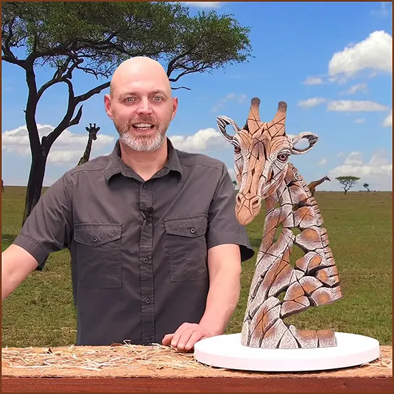 A frame of Dan Buckley talking on an Edge Sculpture YouTube presentation