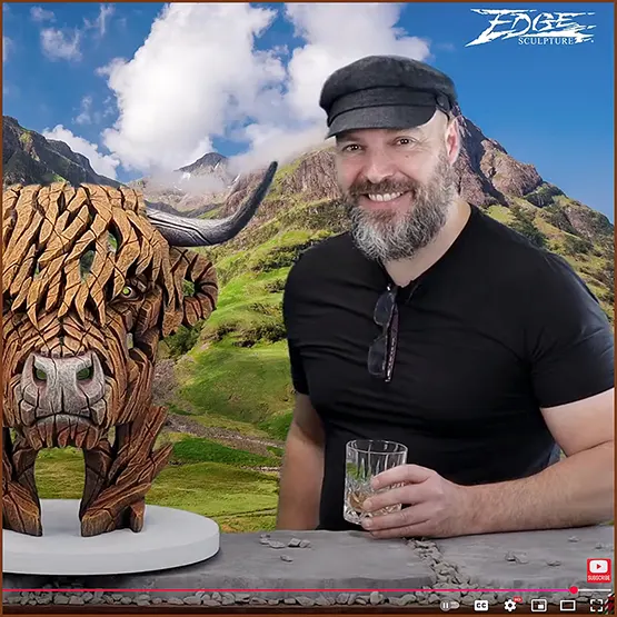 A frame of Matt Buckley on an Edge Sculpture YouTube presentation